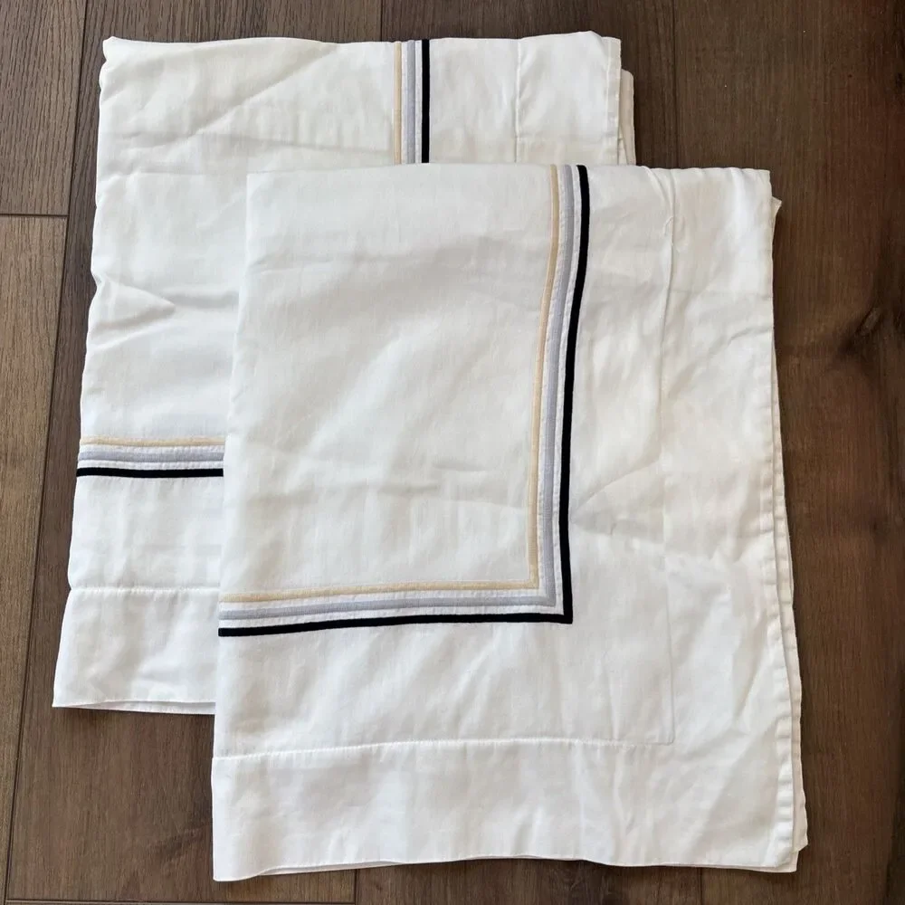 Hamburg House Egyptian Cotton Custom luxury Embroidered Standard Sham Case (2)